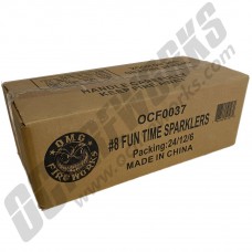 Wholesale Fireworks No.8 OMG Fun Time Firequacker Bamboo Color Sparklers Case 24/12/6 (Wholesale Fireworks)